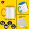 12 Pcs 15OZ El Grande MIXED Colors Inside & Handle Sublimation Mugs With Foam Support Boxes